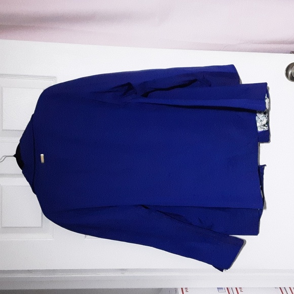 ELLEN TRACY Supreme Women's Royal Blue Trench Coat - Picture 7 of 13